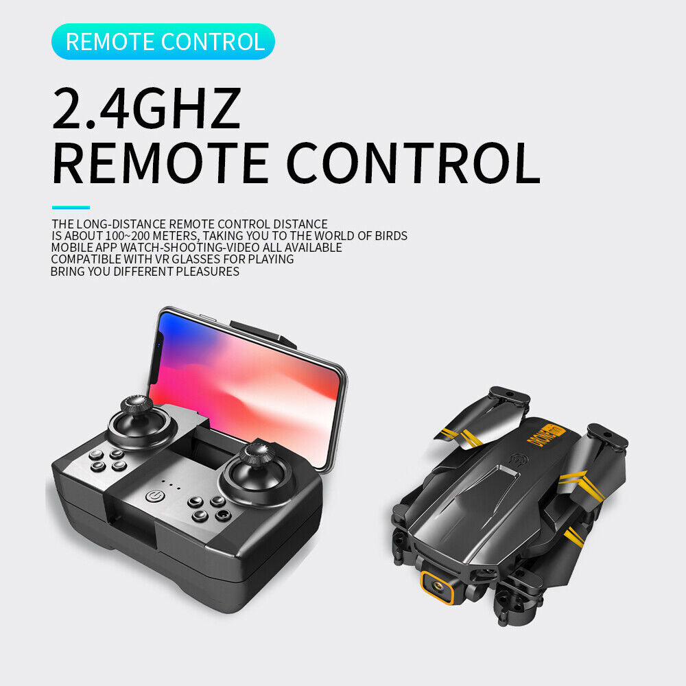 4K HD Dual Camera FPV Foldable Quadcopter with 3 Battery E929157