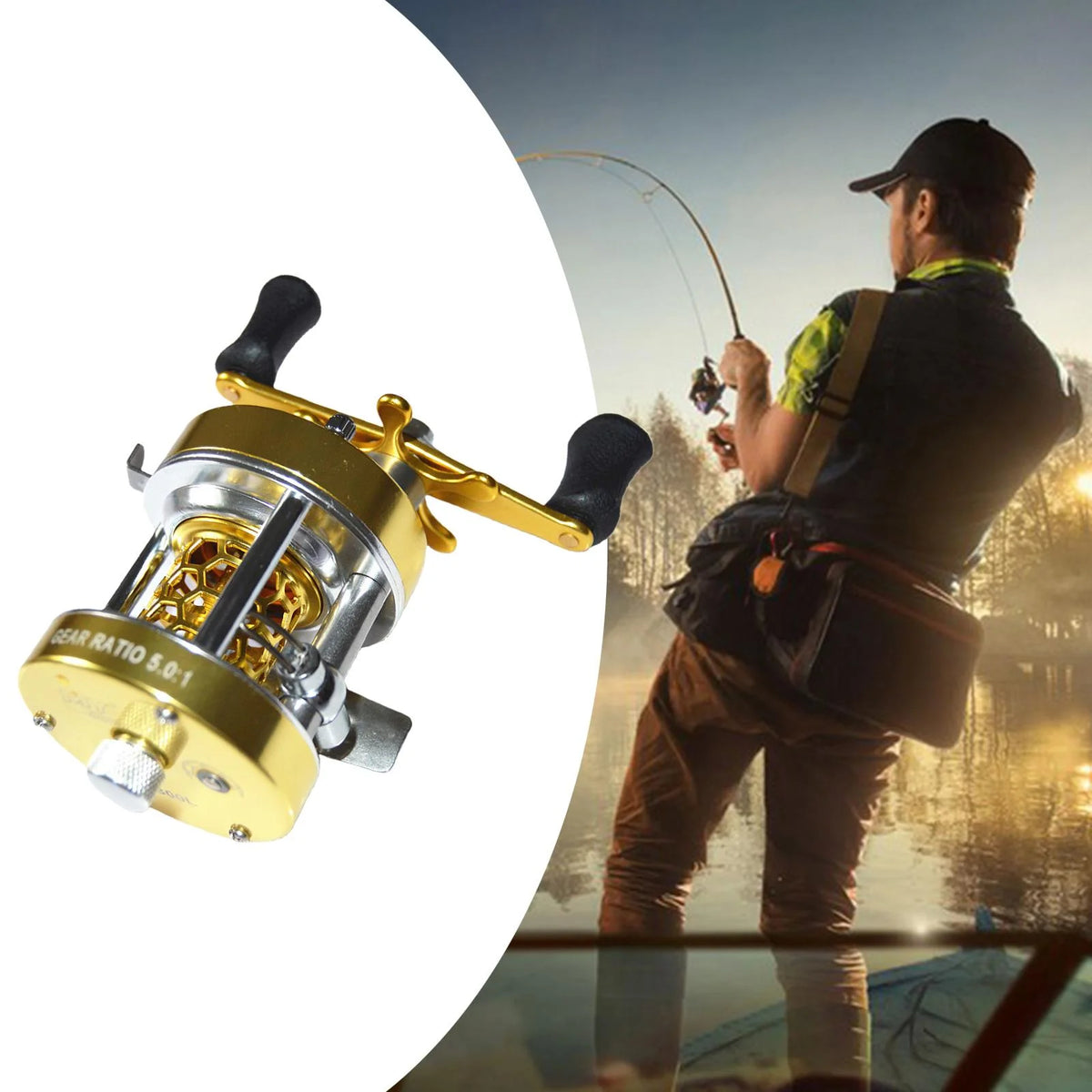Fishing Reel 5.0:1 Gear Ratio Aluminum Spool S4895