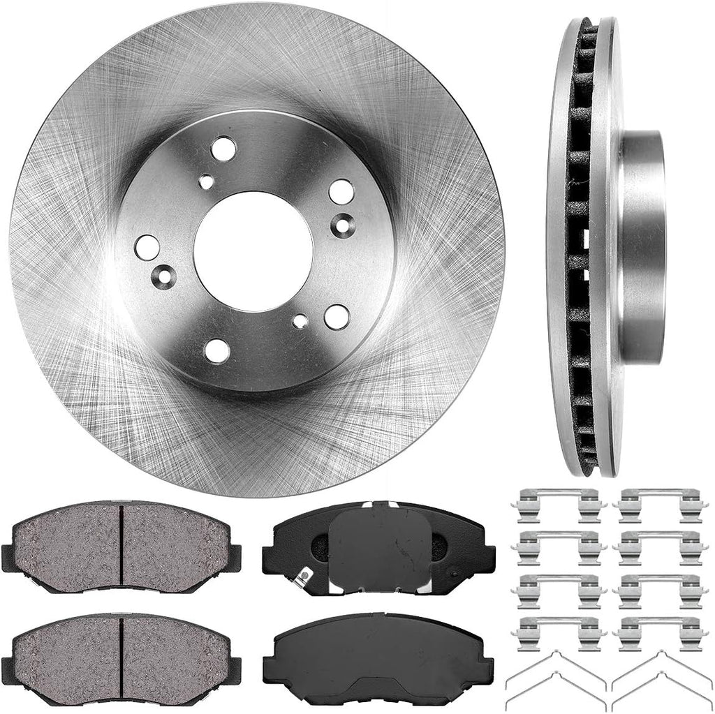 Premium OE 5 Lug Brake Rotors with Ceramic Pads and Hardware Q661