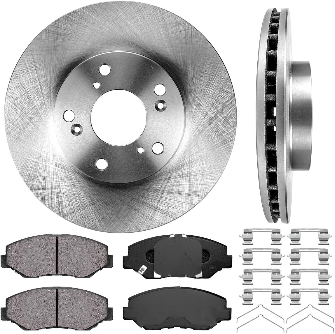 Premium OE 5 Lug Brake Rotors with Ceramic Pads and Hardware Q661