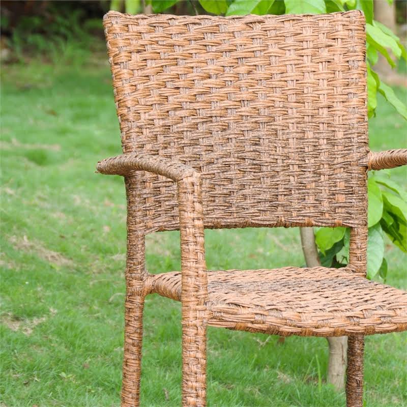 Set of 4 Aluminum Square Back Dining Chair T8892