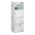 White Marble 3 Door Accent Cabinet O42136
