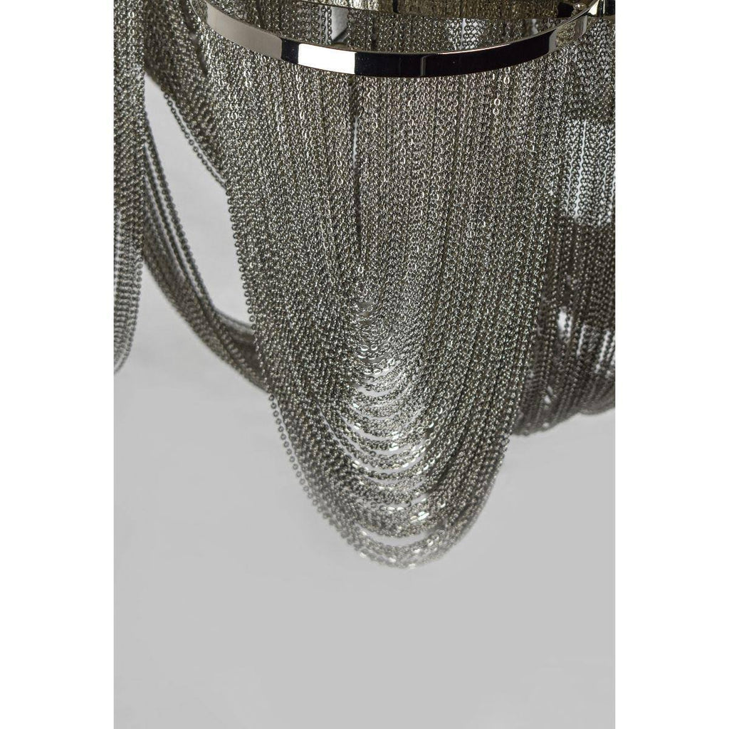 Polished Nickel 6-Light Flush Mount E53342