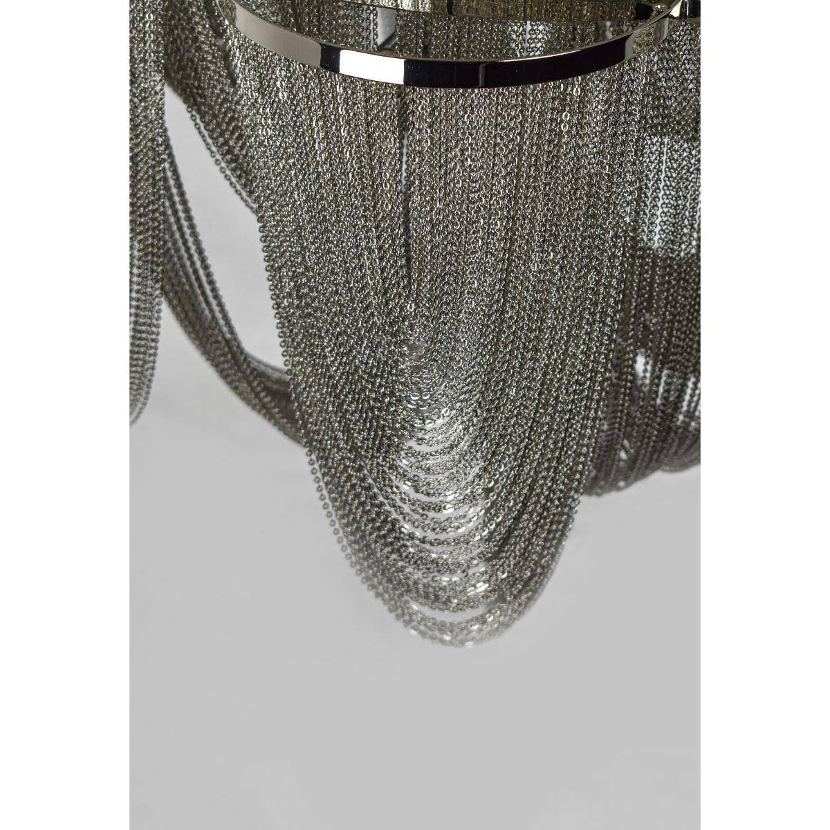 Polished Nickel 6-Light Flush Mount E53342