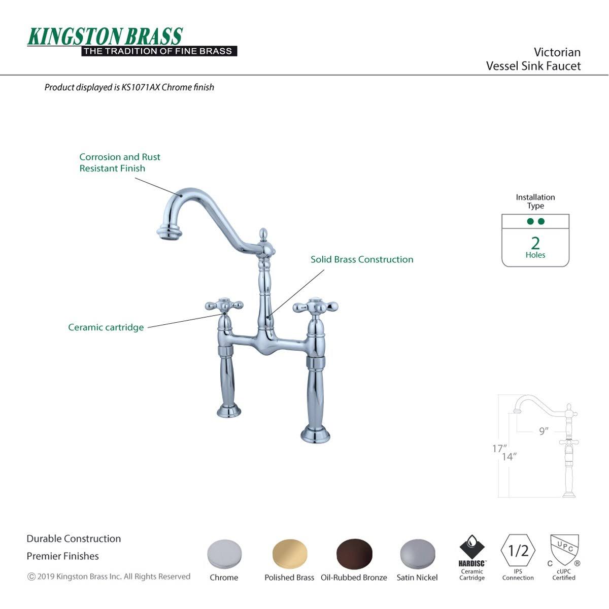 Victorian Vessel Sink Faucet, Oil Rubbed Bronze G2011