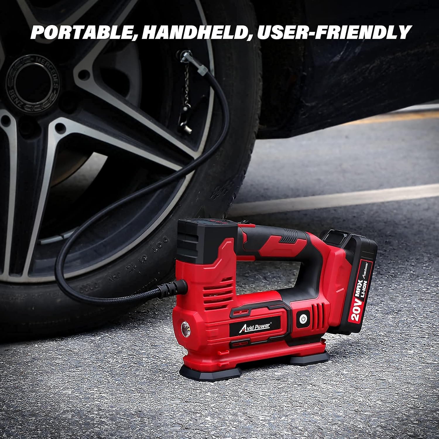 20V Cordless Tire Inflator with Digital Pressure Gauge T663913