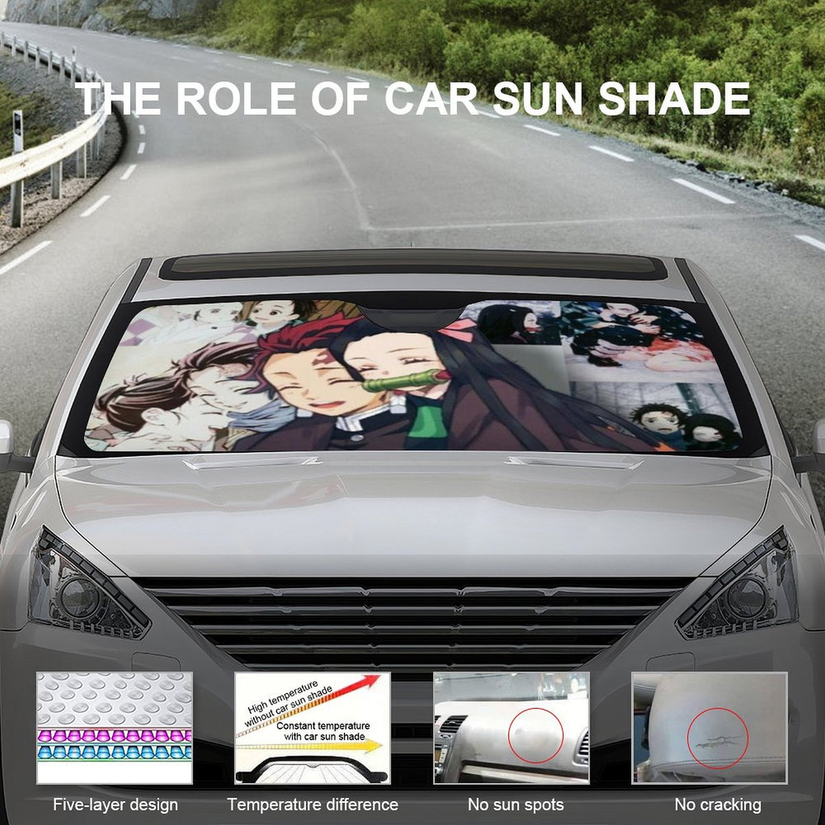 Foldable Reflective Car Windshield Sunshade Z273565