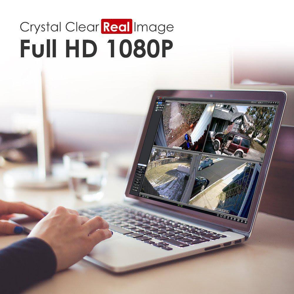 1080p PoE 8-Channel 2TB Hard Drive DVR Security Camera System with 8-Wired Bullet Cameras J746