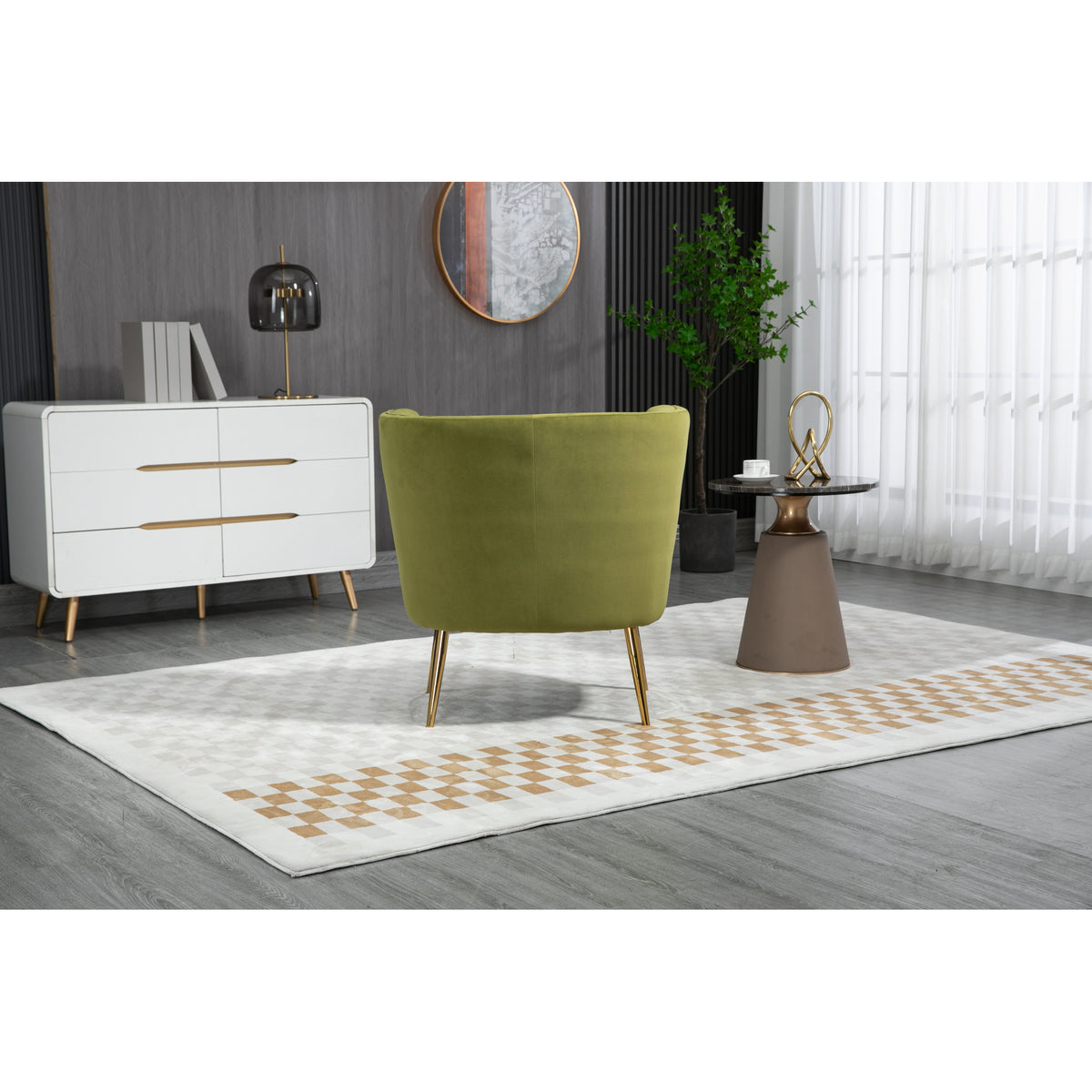 Accent Chair with Golden feet X10268