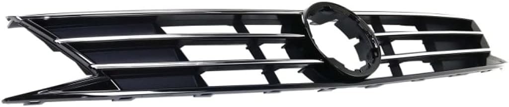 Textured Black Plastic Grille Assembly with Chrome Molding R942407