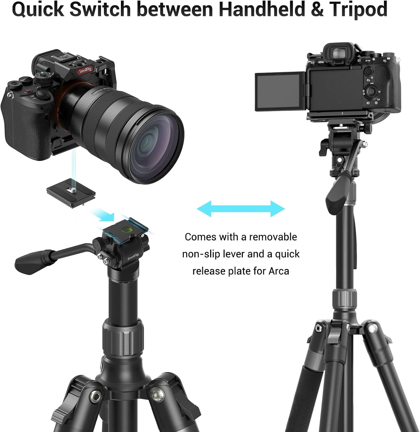 71" Aluminum Video Tripod with Fluid Head R627