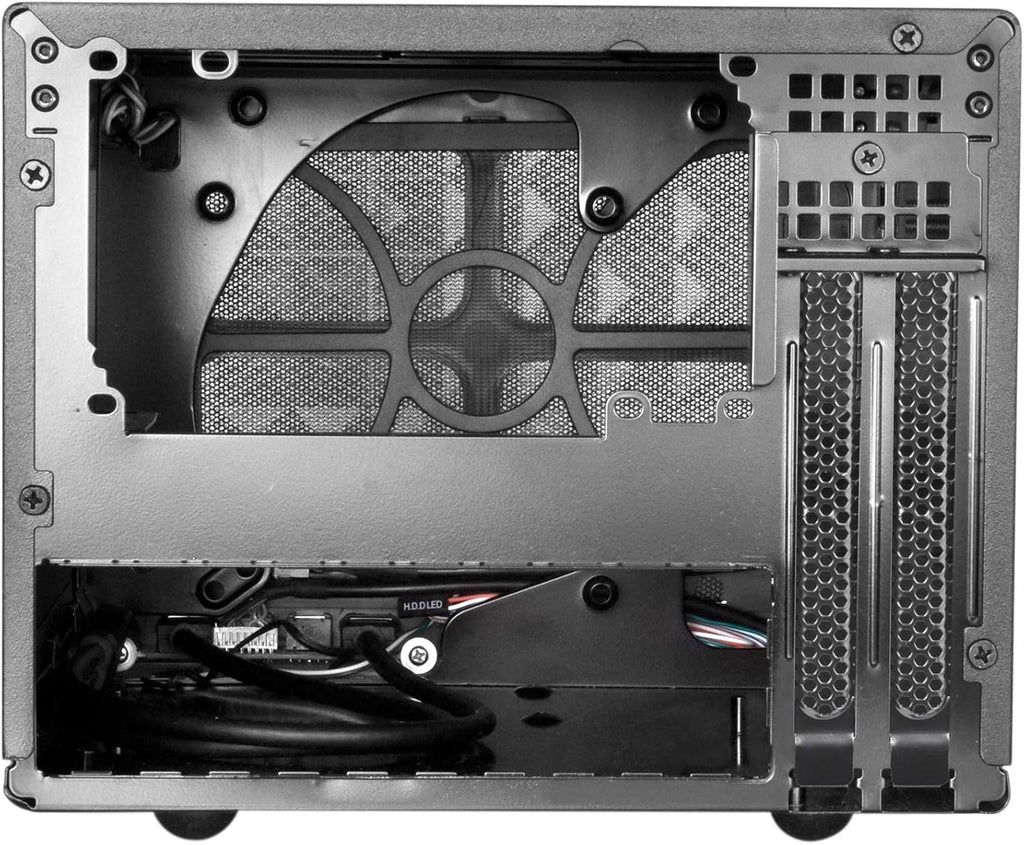 Black Ultra Compact Mini-ITX Computer Case with Mesh Front Panel P38004