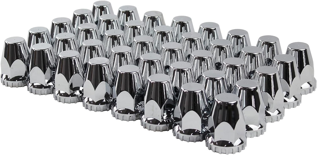 ABS Chrome Plastic 33mm Thread-on Lug Nut Covers Pack of 60 E36199
