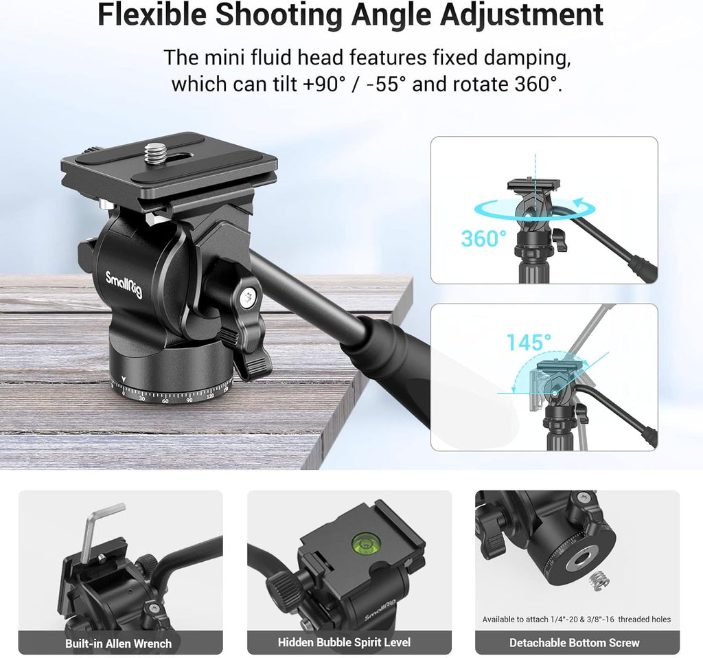 71" Aluminum Video Tripod with Fluid Head R627