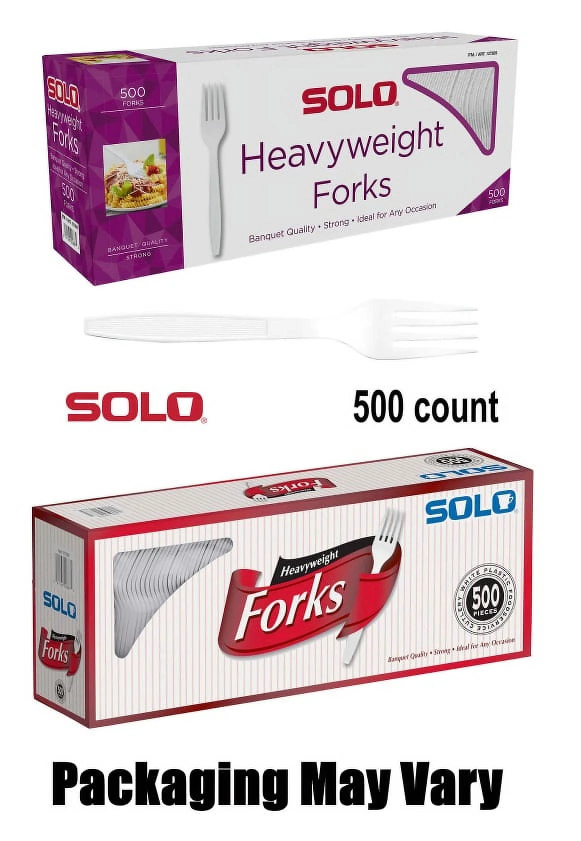 Heavyweight Plastic Cutlery Forks, White, 6.41 in, 500/Carton, 4 Pack V88644