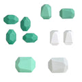 Wooden Stone Building Block Stacking Game Rainbow Toy I1282