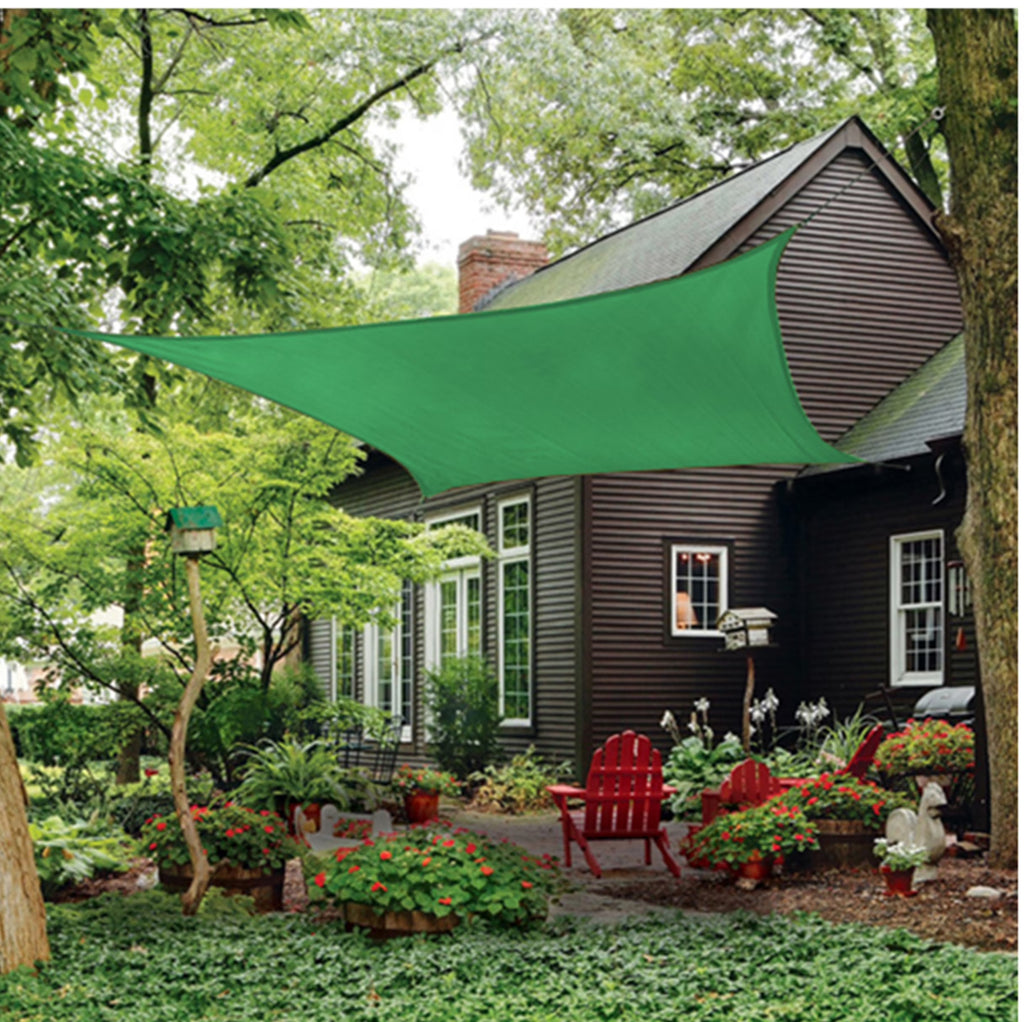 Green 12ft Quadrilateral Sun Shade Sail Y30815