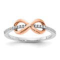 10k Two Tone Gold Diamond Ring Size 7.00 Q5515