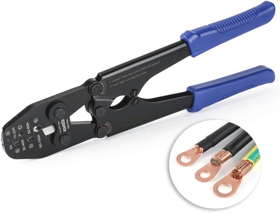 Battery Cable Lug Crimping Tool for Open Barrel Lug, AWG 16-4 Y89040