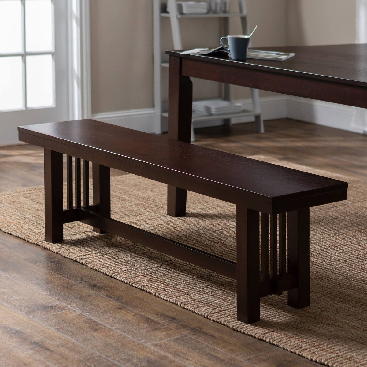 Cappuccino Wood Kitchen Dining Bench V869