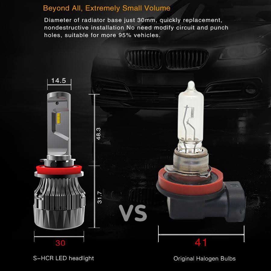 H8 H9 H11 LED Headlight Bulbs White Fog Lights DRL 3000K Amber Yellow N617350