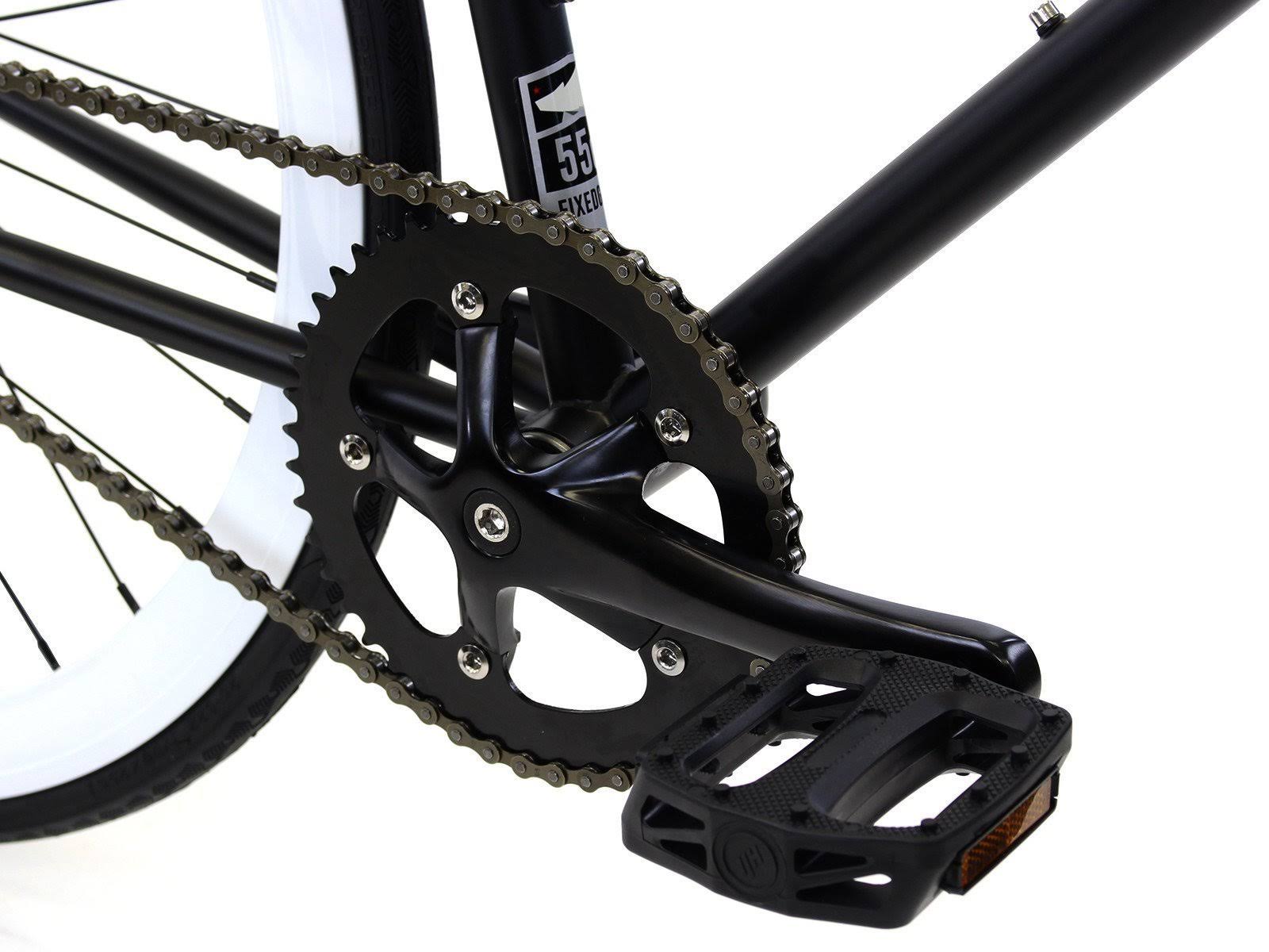 Matte Black White Single Speed City Bike H704964