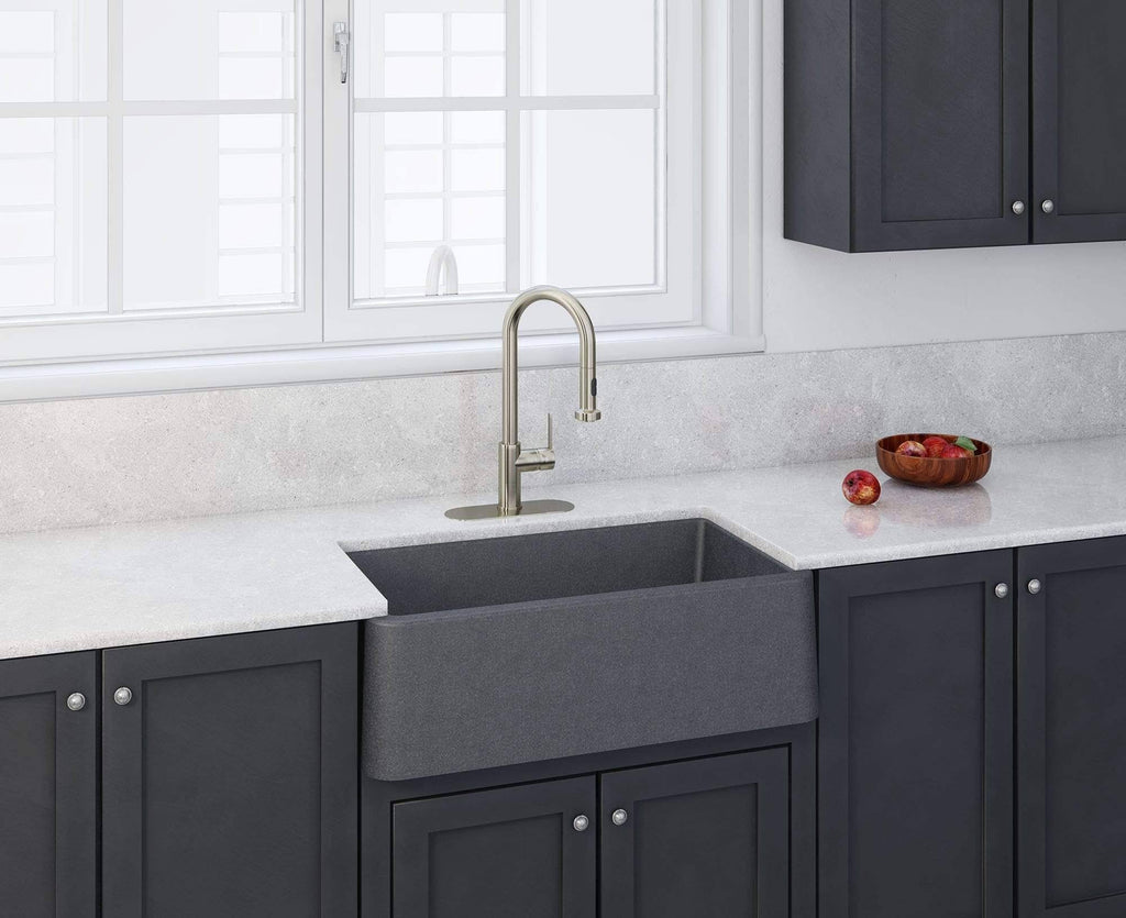 Black Metallic Apron Kitchen Sink J66004