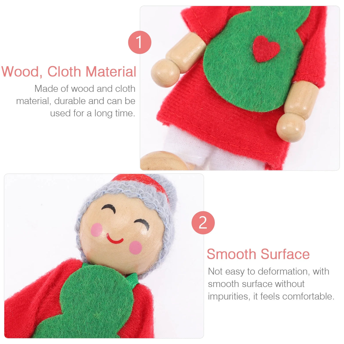 28 pcs Wooden Doll Playset M823713