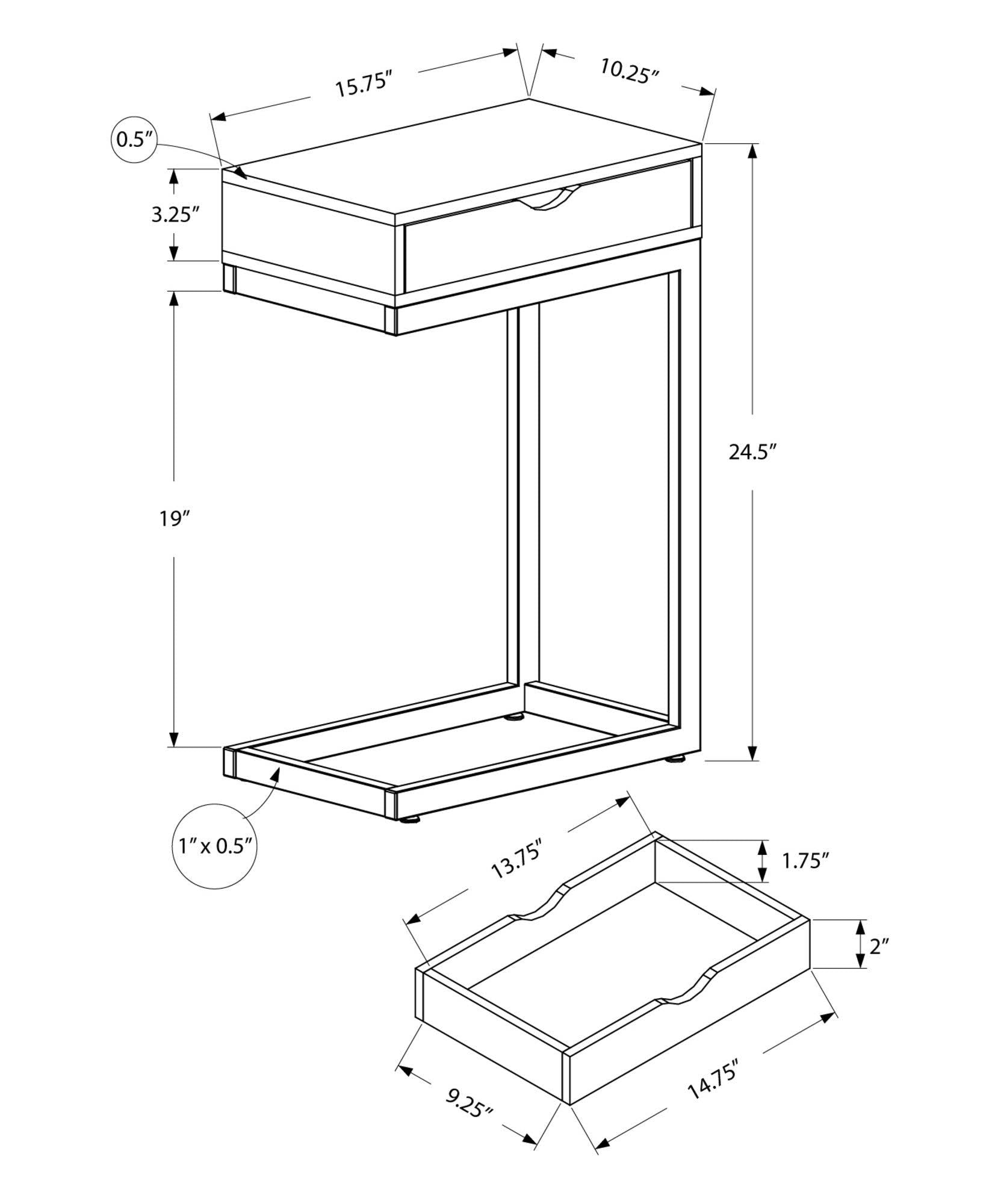 Walnut Accent Table M2867
