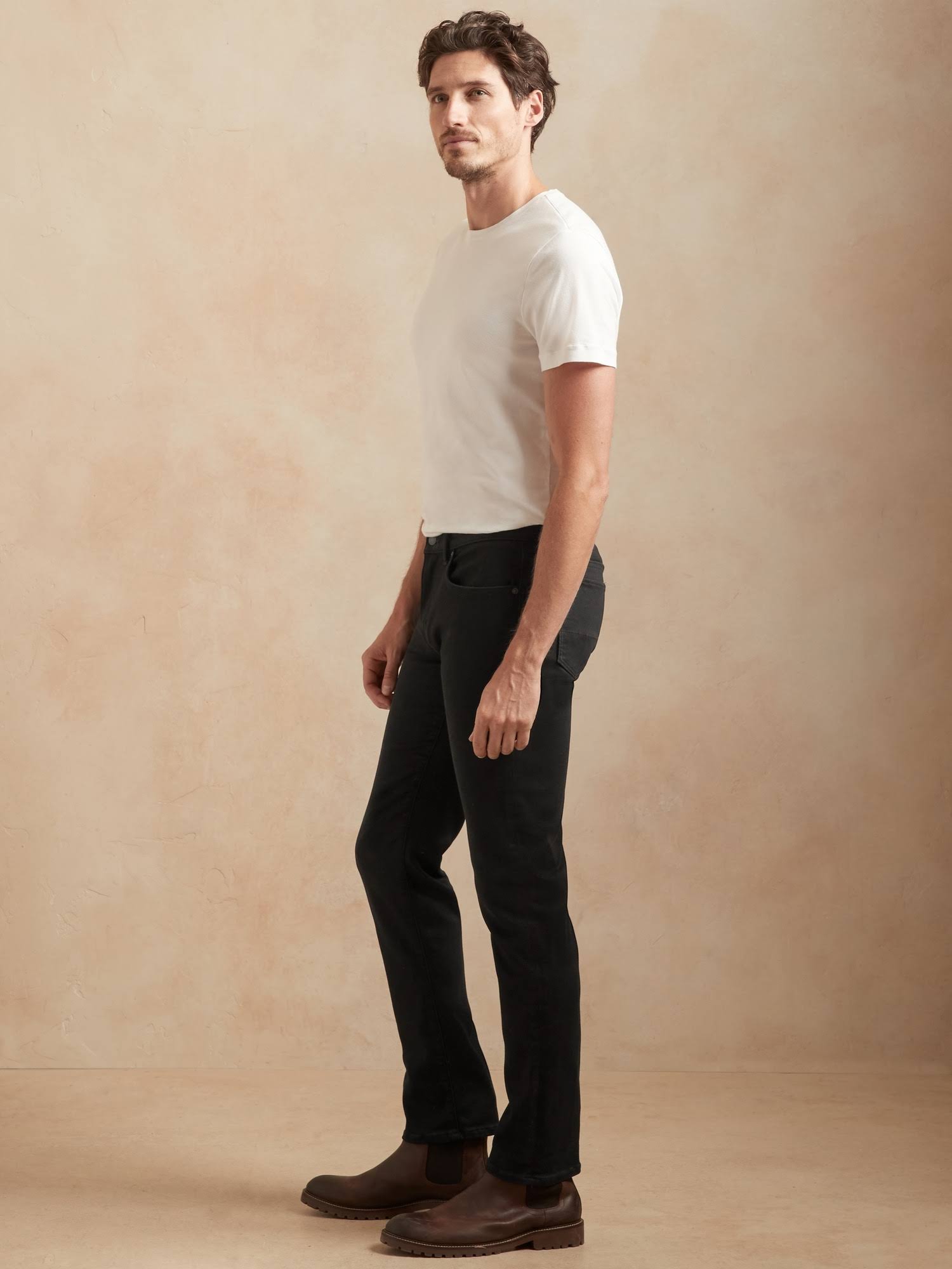 Slim Luxe Traveler Black Jean True Black Size 42W 34L K3923