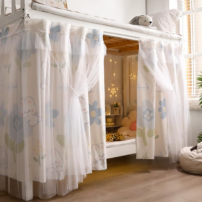 Bottom Bunk Bed Curtains Cloth Breathable Bed Canopy Shading Nets for Single Bed Z699