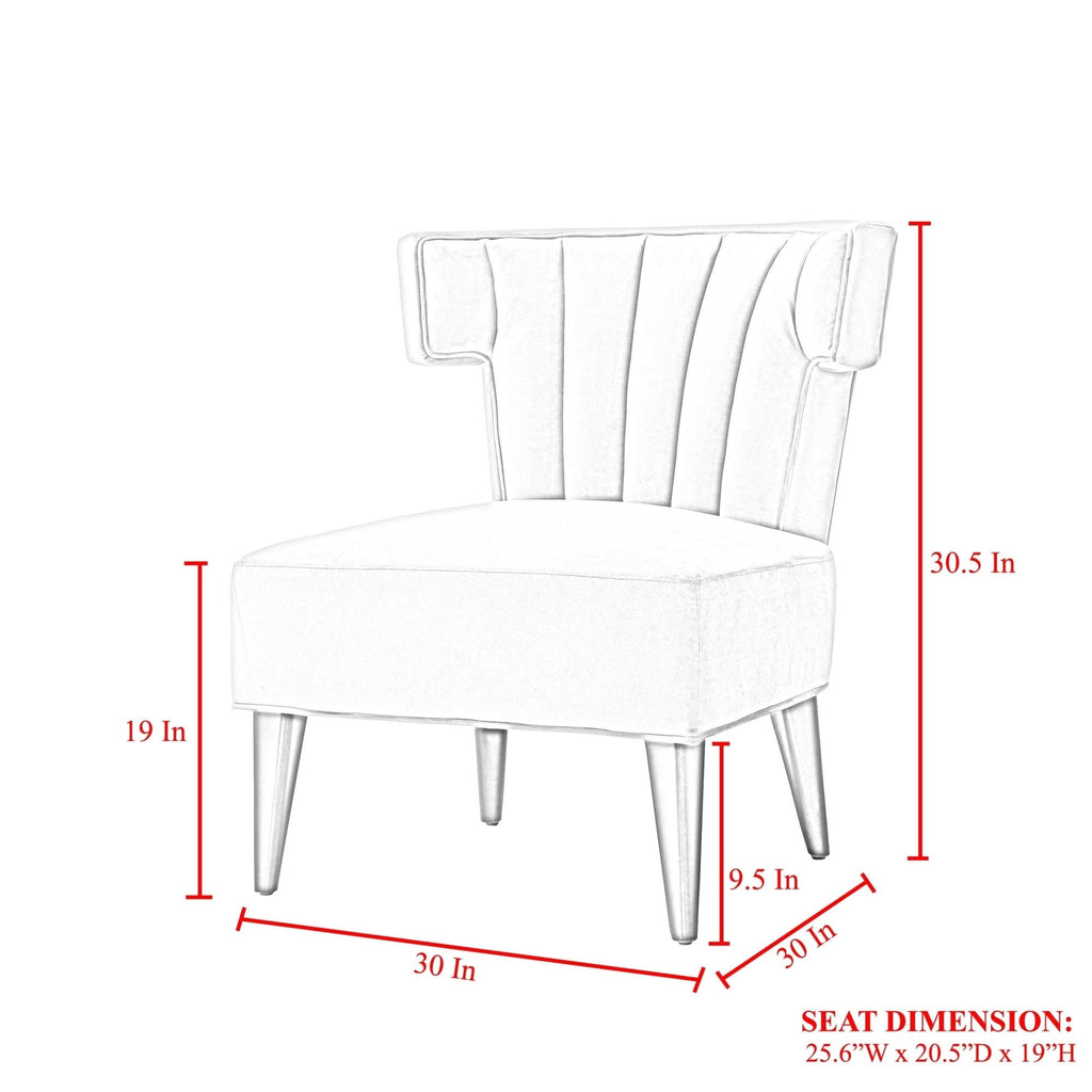 Grey Armless Velvet Accent Chair I20481