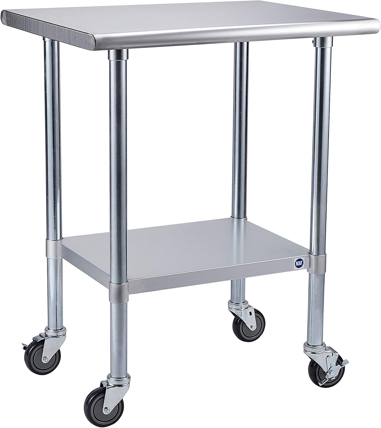 Stainless Steel Table 30x24 Inches with Caster and Adjustable Under Shelf T809789