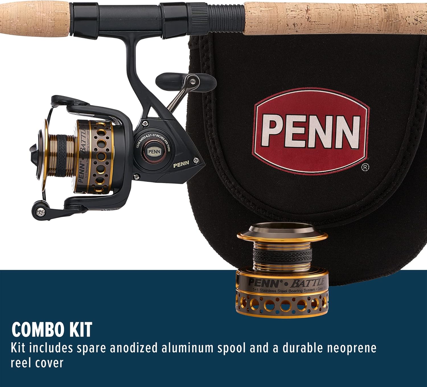 Penn Battle Spinning Reel and Fishing Rod Combo X5665