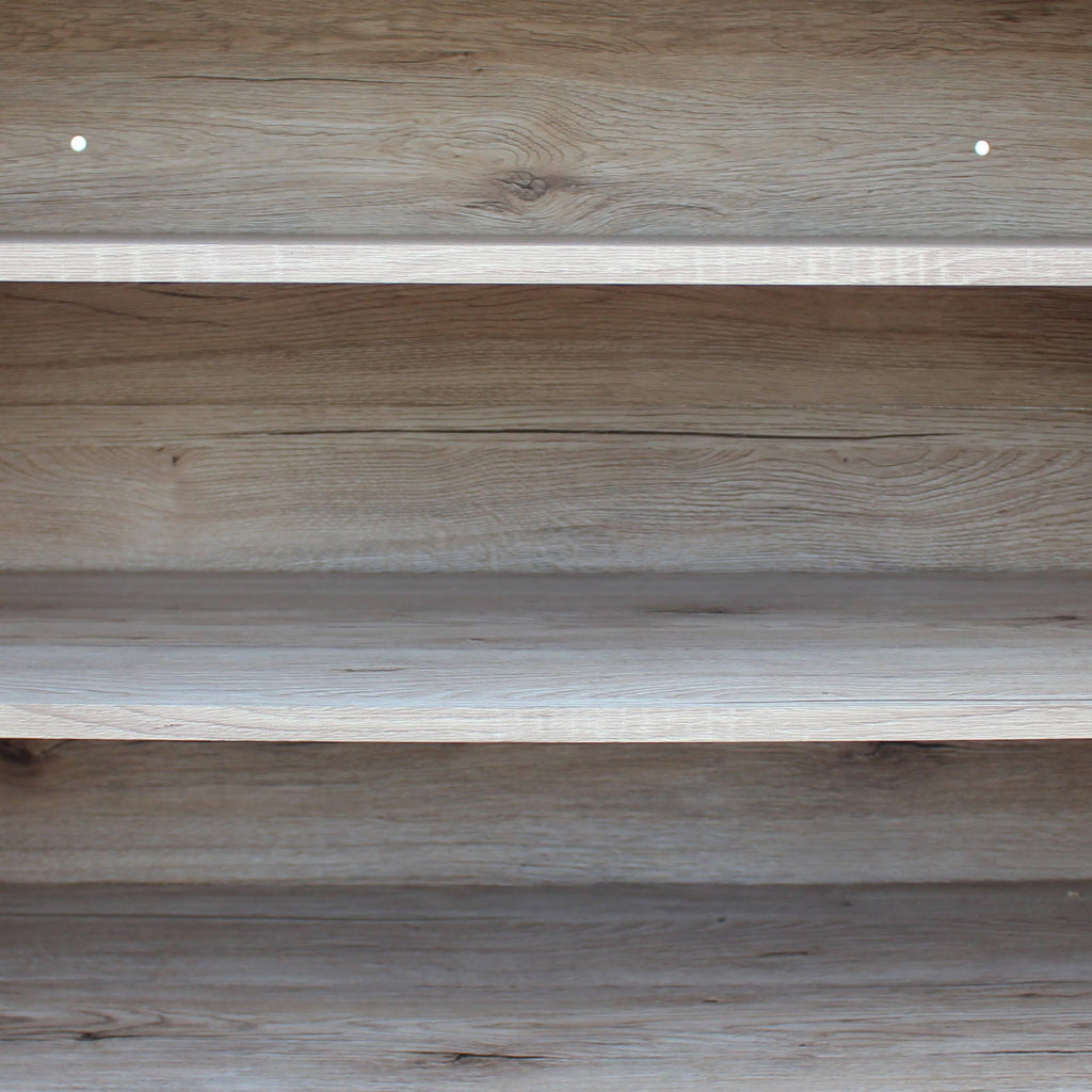 Walnut + Sonoma Oak 3-Shelf Faux Wood Cabinet L36760
