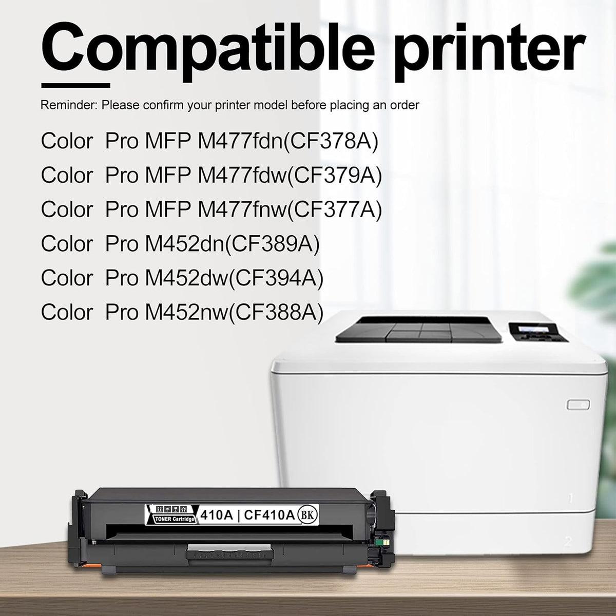 2 Black 410A Toner Cartridge Pack of 2 Y562222