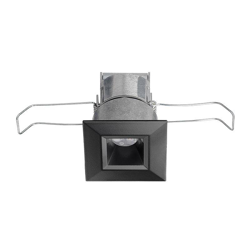Recessed Lighting Mini LED Square Downlight, 3000K, 90 CRI, Flood Beam Spread, Black F1541