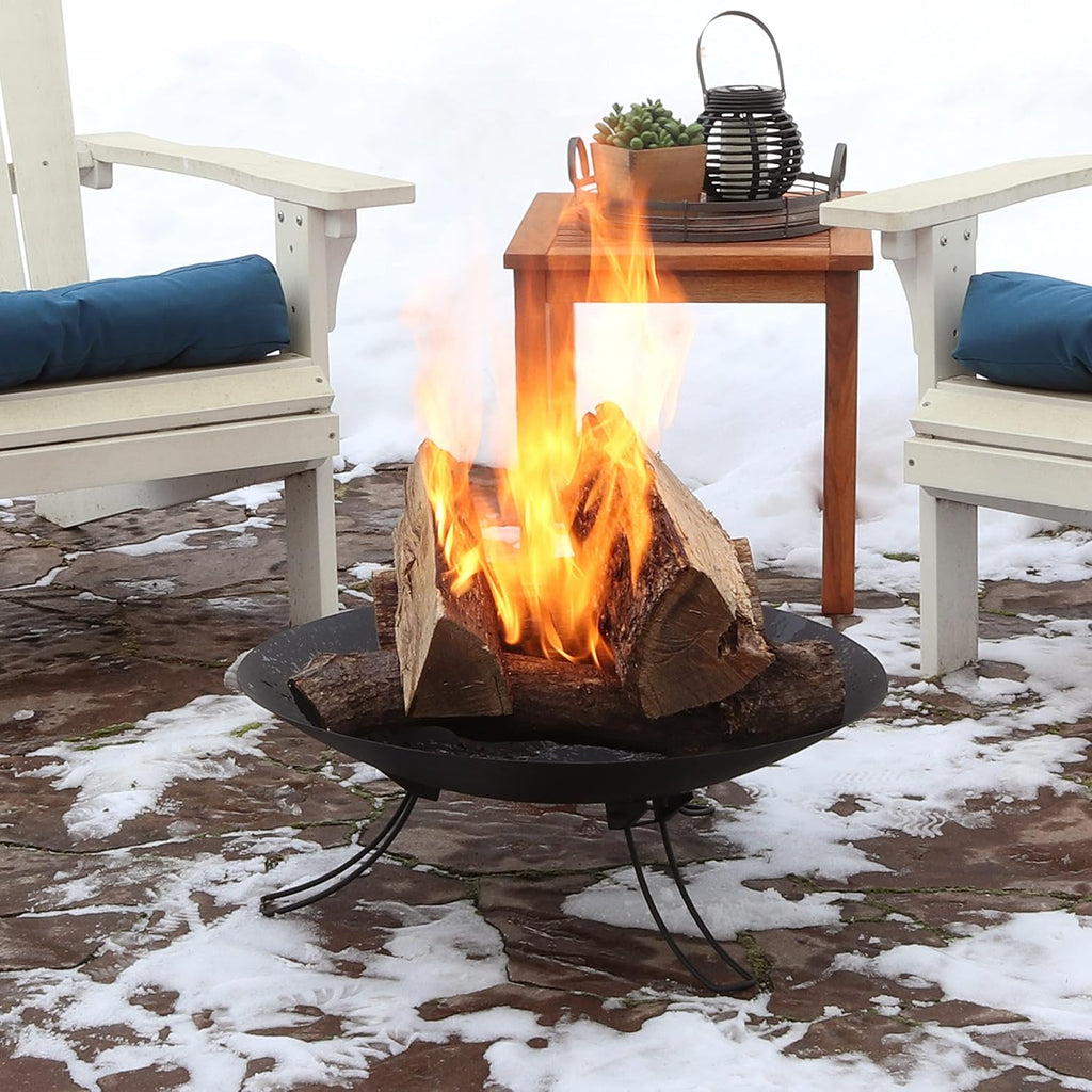 Portable Folding Wood-Burning Steel Fire Pit E6034