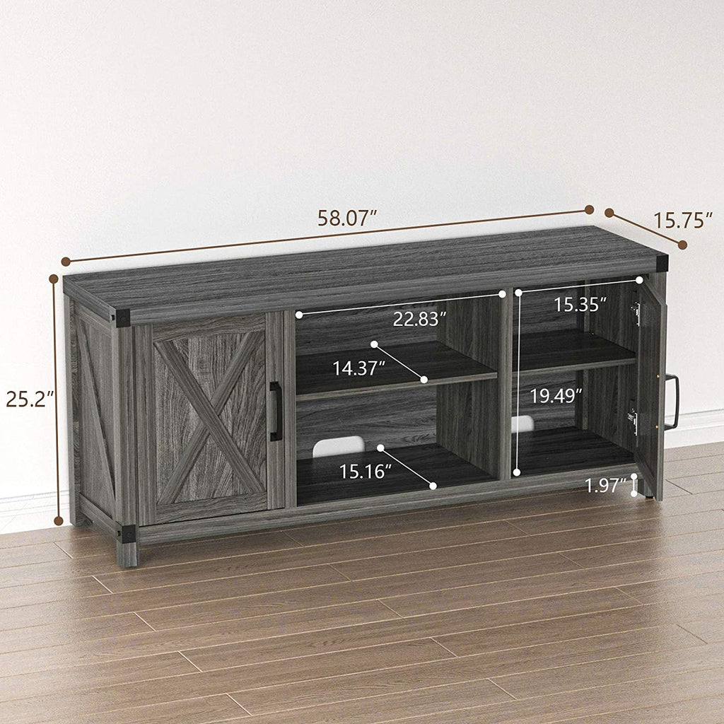Farmhouse TV Stand with Storage F69104