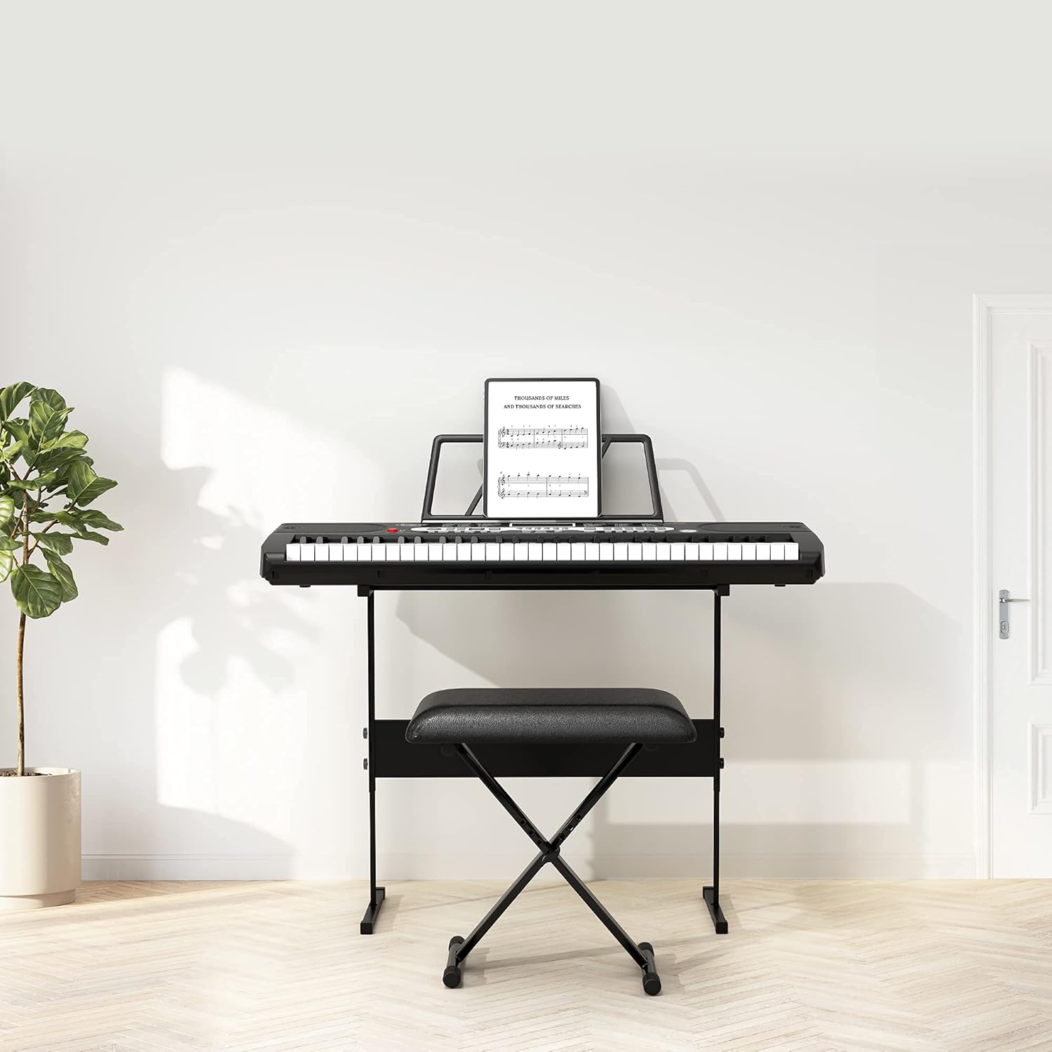 61-Key Portable Electric Keyboard Piano with LCD Display B305587