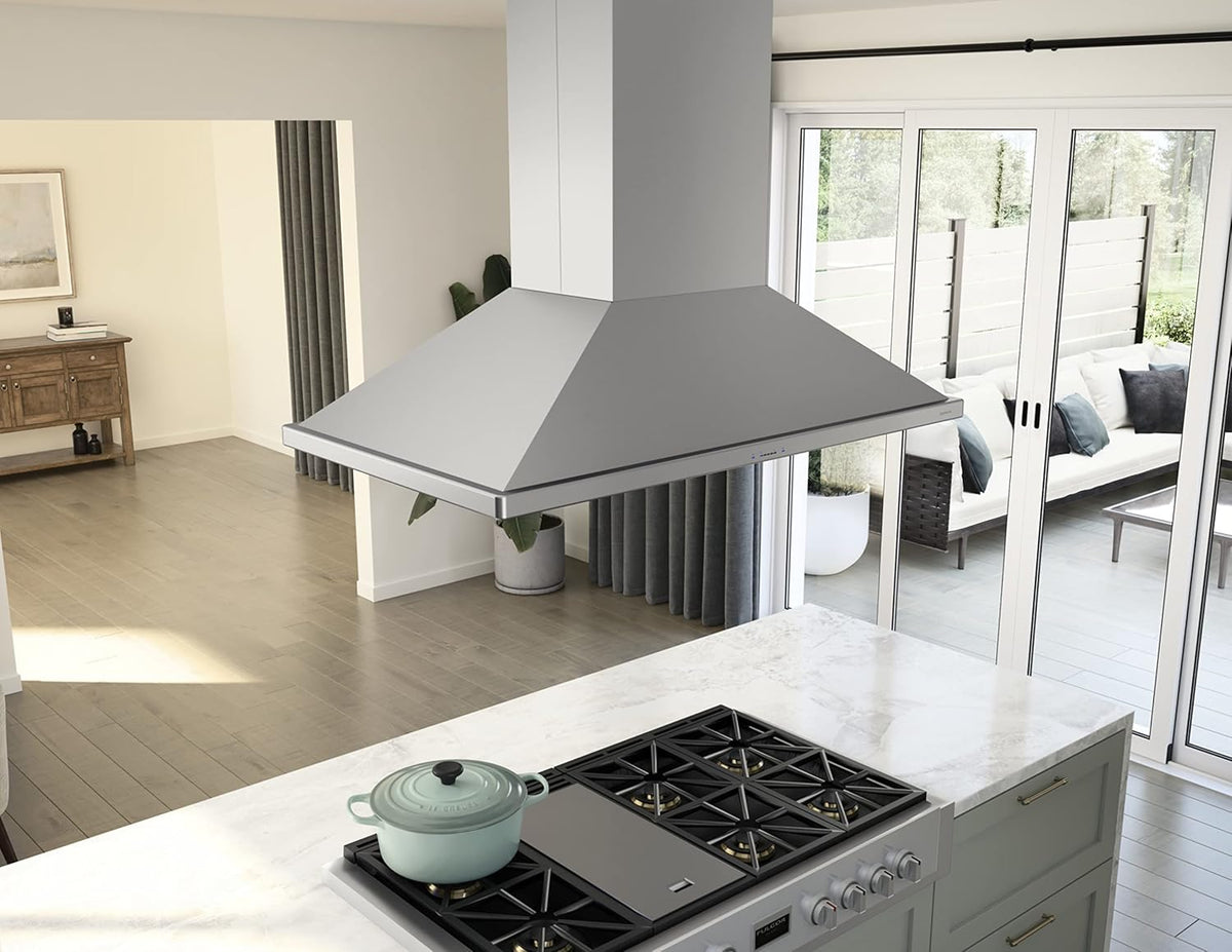 42 Inch Wide Island Range Hood Stainless Steel T992