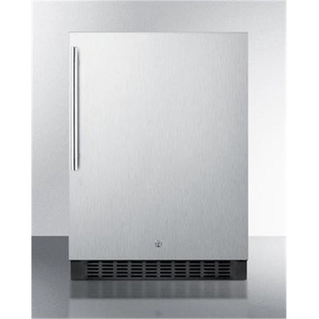 24 in. Outdoor Built-in All Refrigerator with Lock - Stainless Steel Y6090