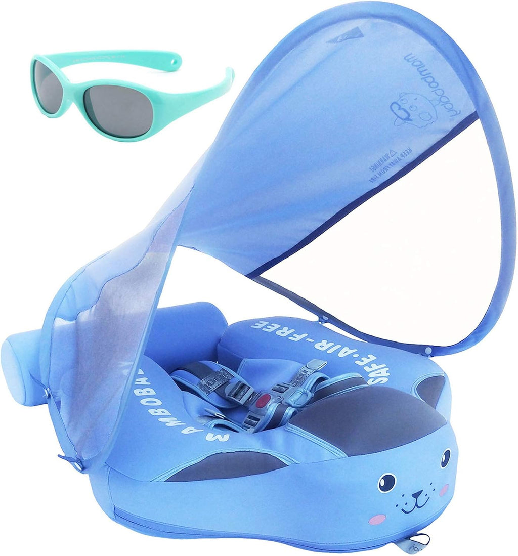 Non Inflatable Baby Float Swim Trainer with Canopy D84699