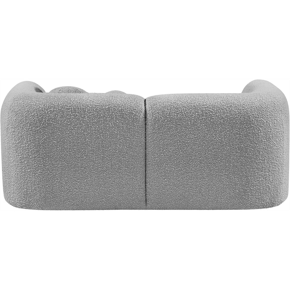 Grey Boucle Fabric Loveseat C922