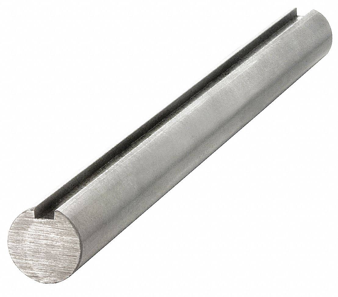Carbon Steel Grade 1045 Keyed Shaft, Diameter 7/8 D143265