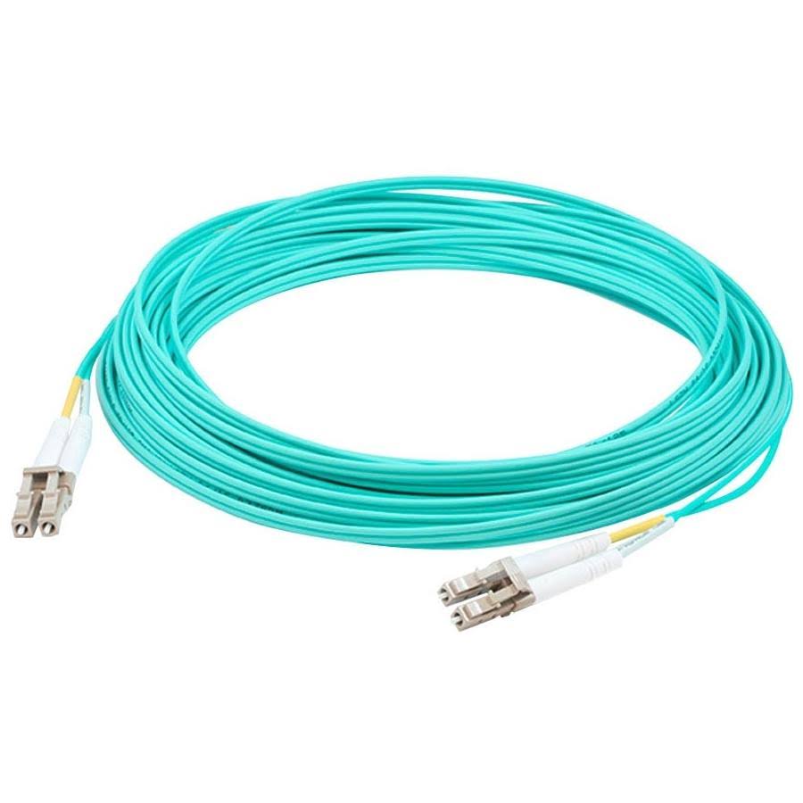 45m LC to LC Aqua OM4 Duplex Fiber Patch Cable S1159
