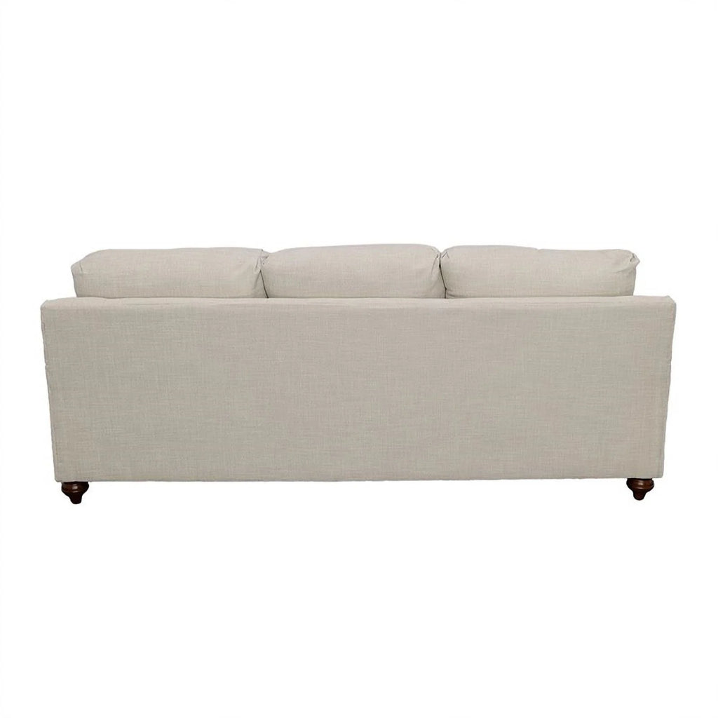Light Gray Fabric Upholstered Cushion Back Sofa A4305
