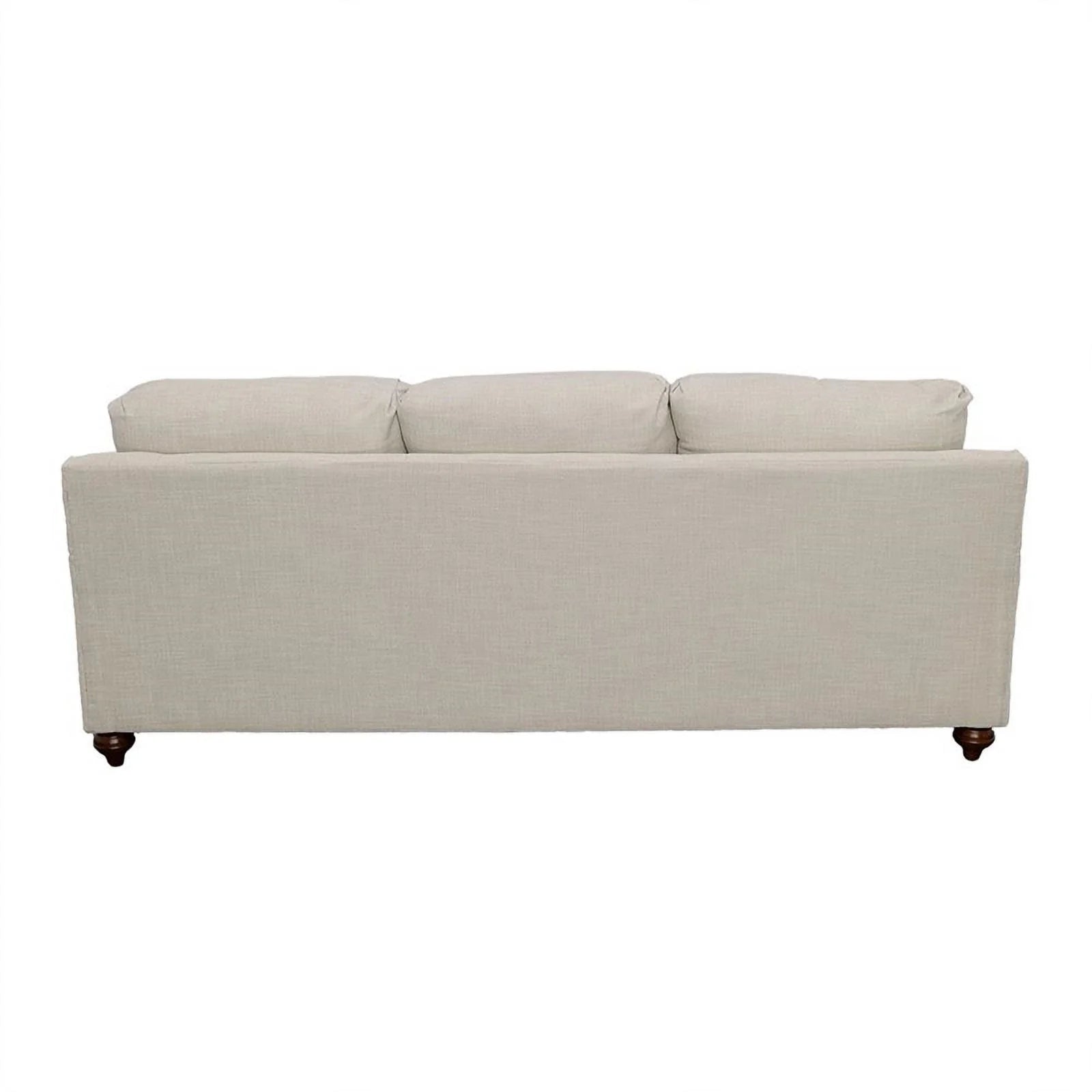 Light Gray Fabric Upholstered Cushion Back Sofa A4305