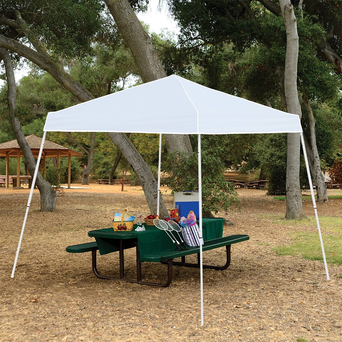 White Angled Leg Instant Canopy Tent Shelter T10094