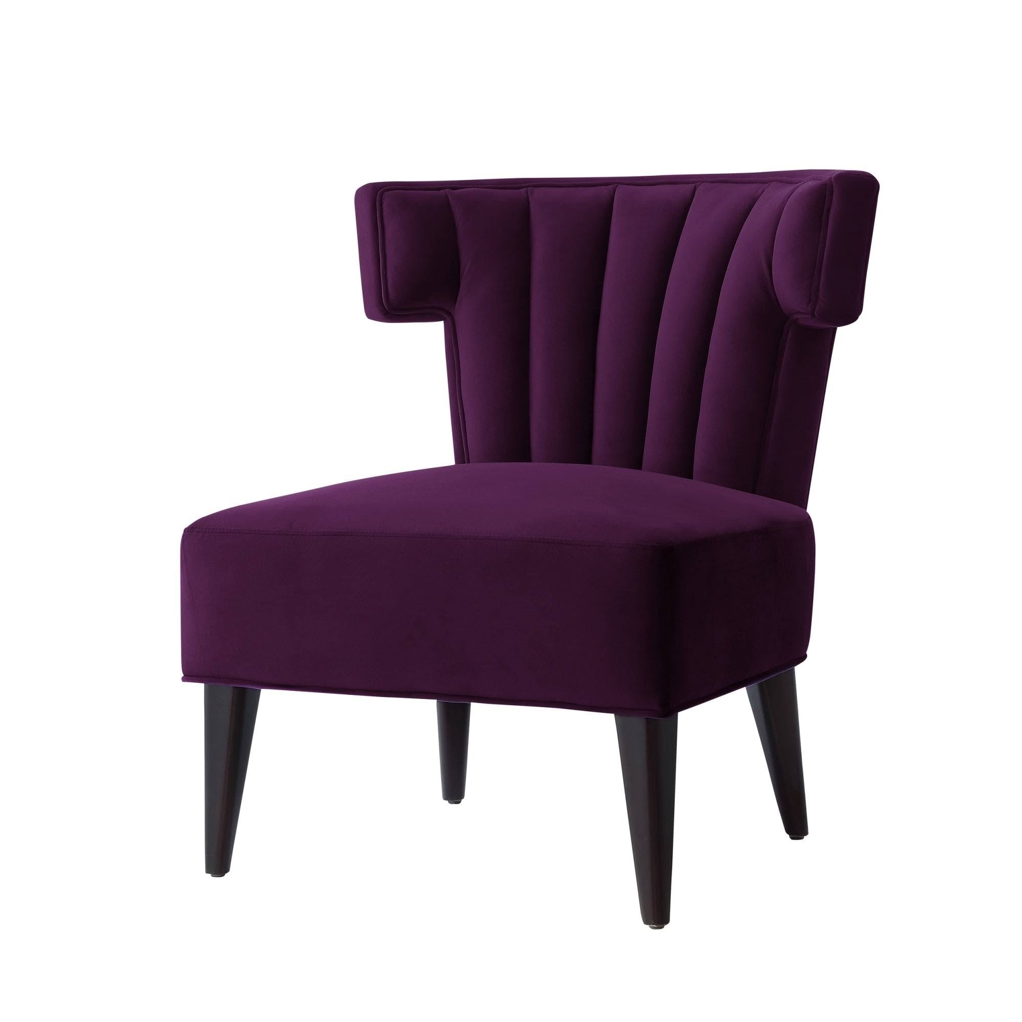 Grey Armless Velvet Accent Chair I20481